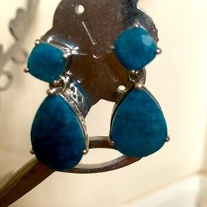 Ross Simons 22carat Aquamarine Drop Earrings in Sterling Silver